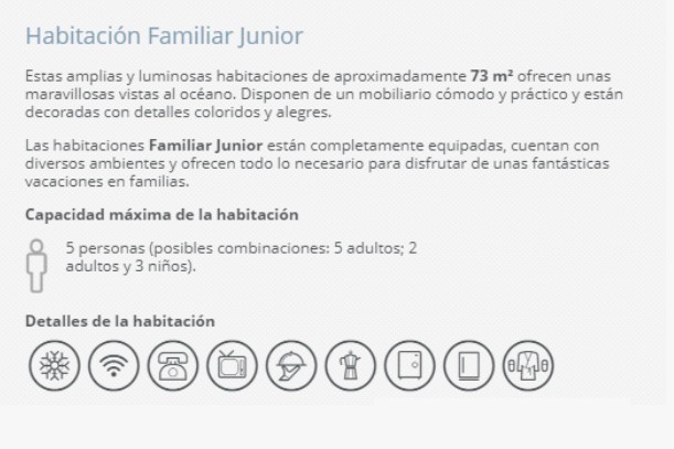 Hotel Barceló Ixtapa Habitación Familiar Junior para 5 adultos (posibles combinaciónes): 5 adultos; 2 adultos y 3 niños en el Hotel Barceló Ixtapa Cuartos con Vista al Mar