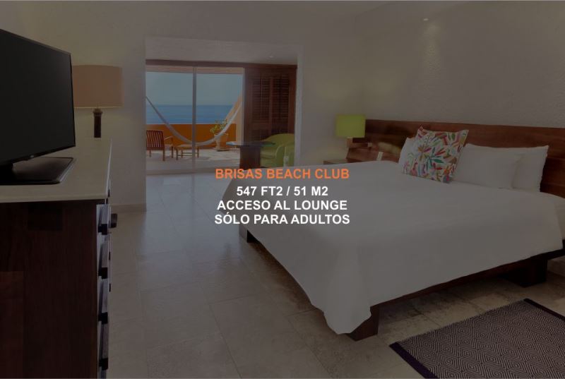 Hotel Brisas Ixtapa Habitación Brisas Beach Club con acceso al Lounge, disponible sólo para adultos, con terraza privada y vista a las playas de Ixtapa Zihuatanejo