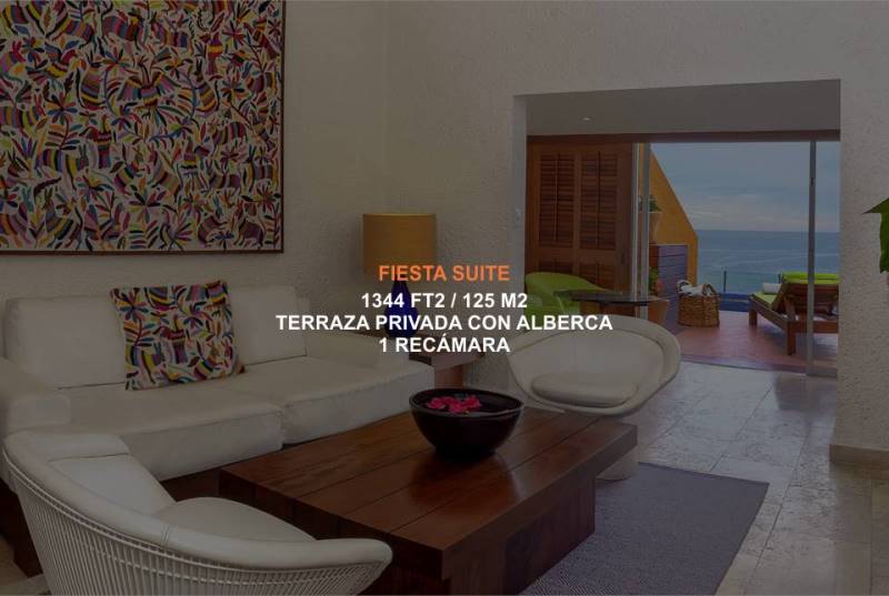 Hotel Brisas Ixtapa Habitación Fiesta Suite cuenta con una recámara y terraza con alberca privada