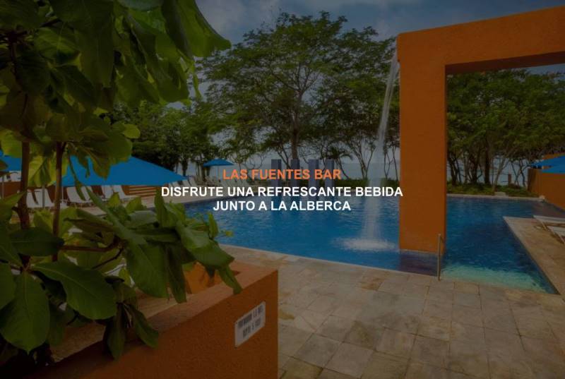 Bar Las Fuentes en el Hotel Brisas Ixtapa: Disfrute del sol junto a la alberca con una refrescante bebida